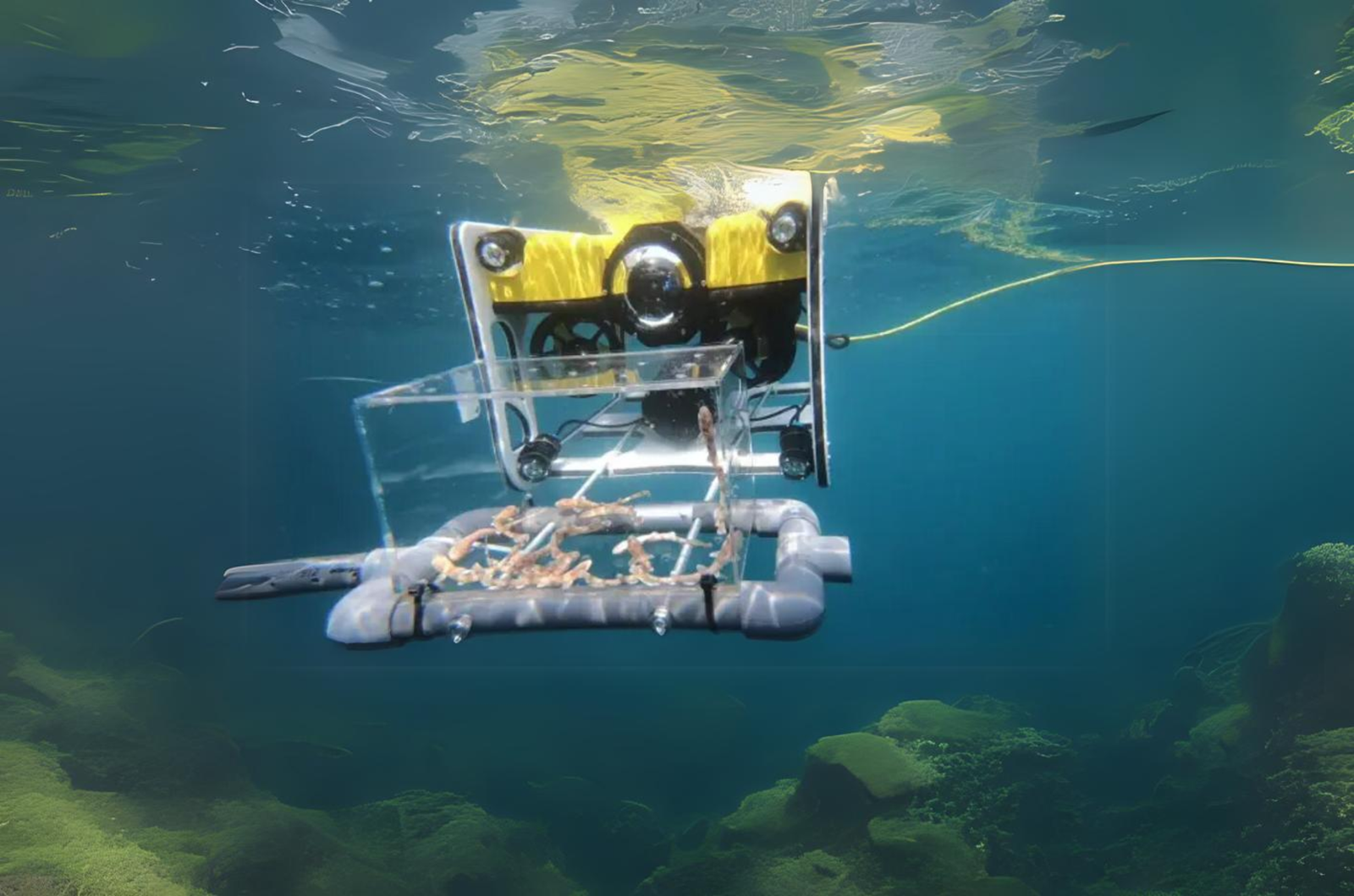 La Fundación Oceanogràfic usa un dron submarino para devolver crías de tiburón pintarroja al mar, en aguas de Cartagena. La Fundación Oceanogràfic usa un dron submarino para devolver crías de tiburón pintarroja al mar, en aguas de Cartagena.